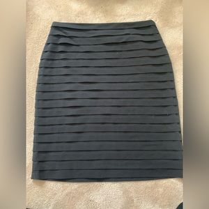 Tired Stretch Black Pencil Skirt . Professional or Party skirt for office dinner